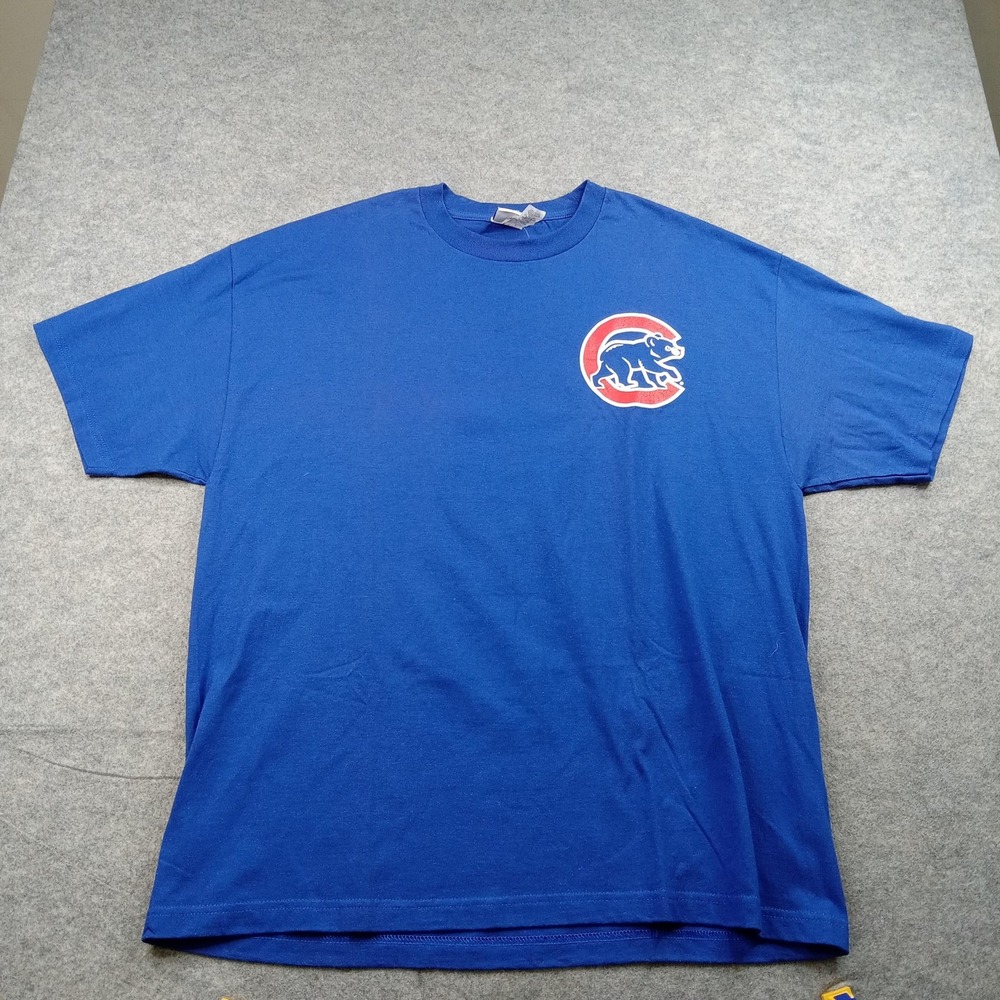 Chicago Cubs Shirt Mens 2XL Blue MLB Baseball Johnson 9‎ Player Graphic Tee